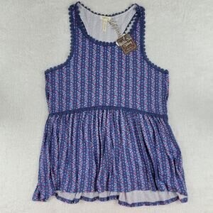 Matilda Jane Choose Your Path Beyond the Horizon Blue Floral Tank